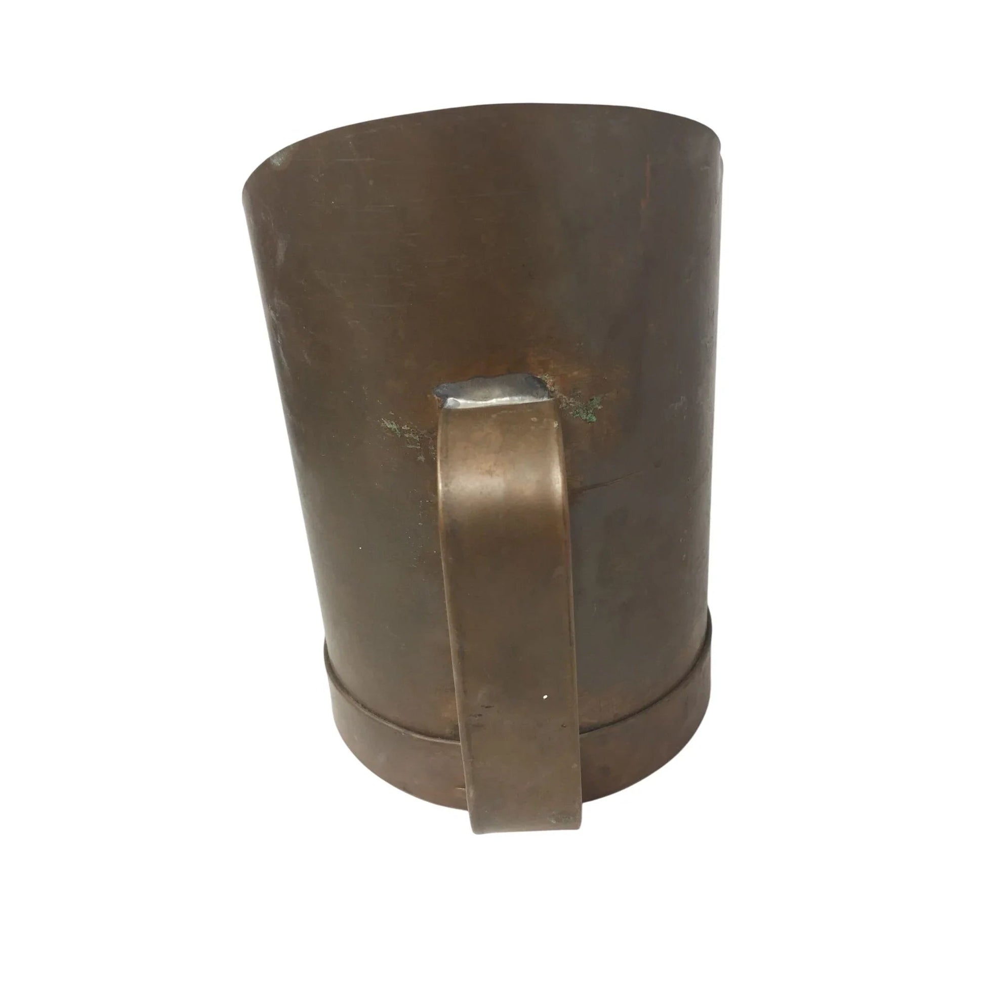 Vintage Brown Metal Primitive Candle Holder with Handle - A+ Stuff - Candle Holders - A+ Stuff