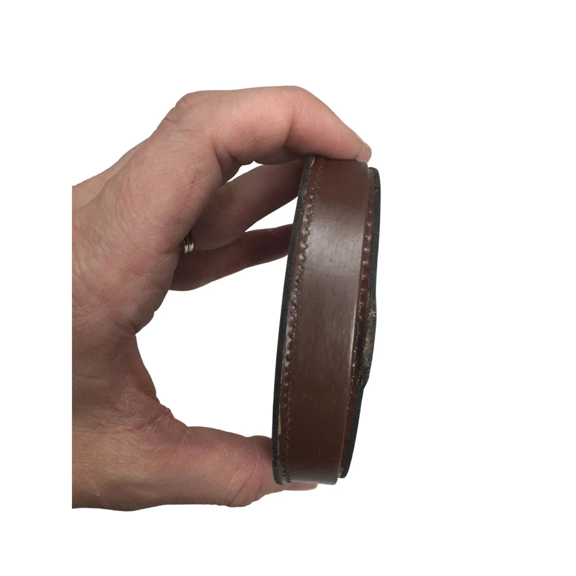 Vintage Brown Small Handy Leather Horseshoe Coin Tray/Purse Wallet - A+ Stuff - Coin Purse - A+ Stuff