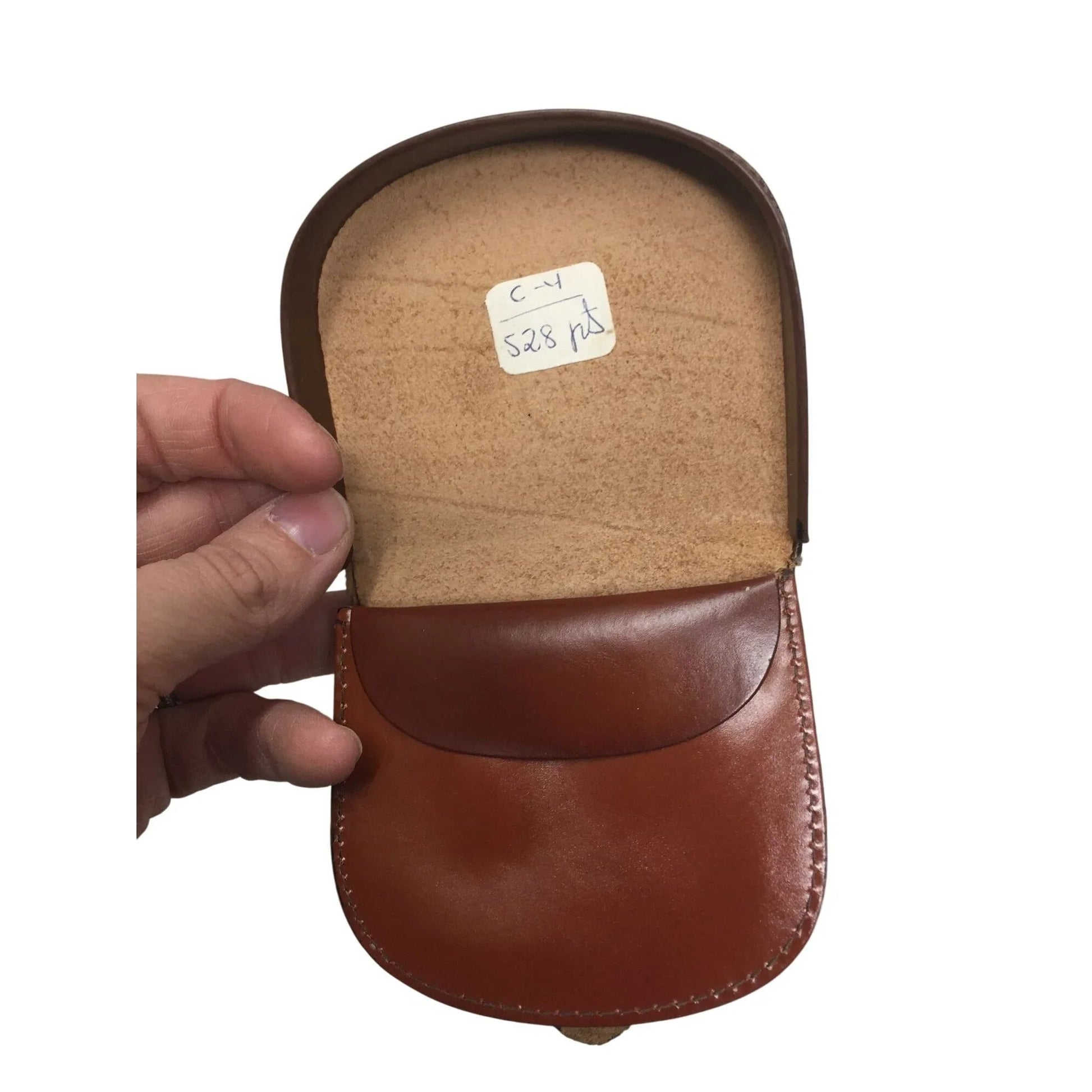 Vintage Brown Small Handy Leather Horseshoe Coin Tray/Purse Wallet - A+ Stuff - Coin Purse - A+ Stuff