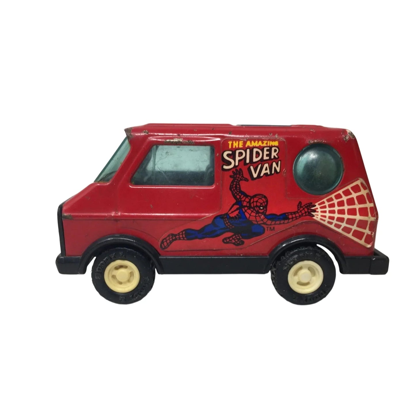 Vintage Buddy L The Amazing Spider Van Toy Vehicle with Spiderman on Each Side - buddy l - Toy Cars - A+ Stuff