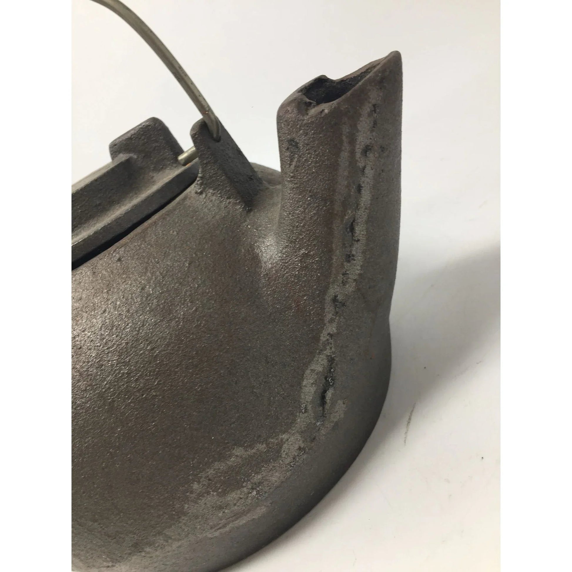 Vintage Cast Iron Teapot/Tea Kettle with Swivel Lid and Metal Silver Handle - A+ Stuff - Coffee Servers & Tea Pots - A+ Stuff