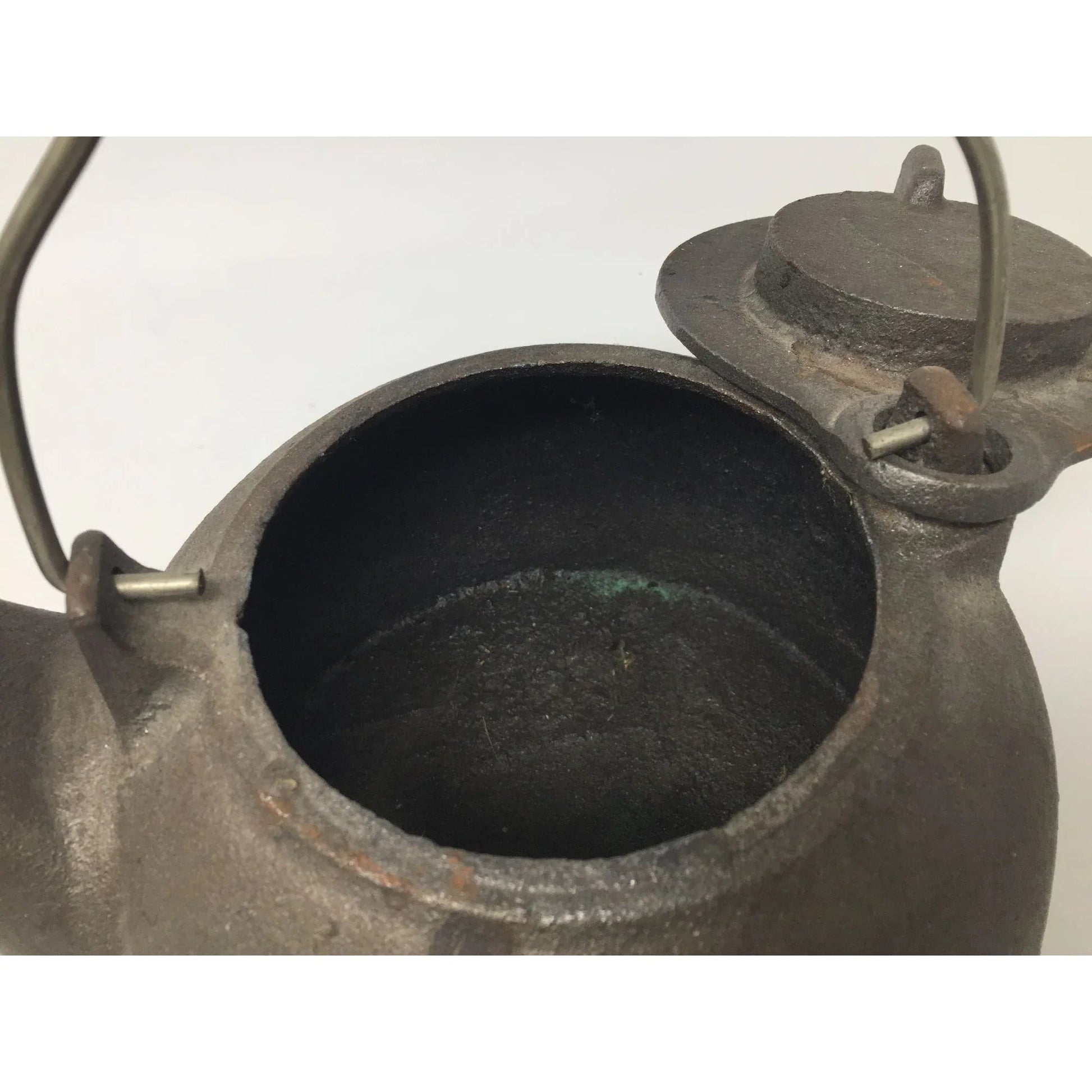 Vintage Cast Iron Teapot/Tea Kettle with Swivel Lid and Metal Silver Handle - A+ Stuff - Coffee Servers & Tea Pots - A+ Stuff