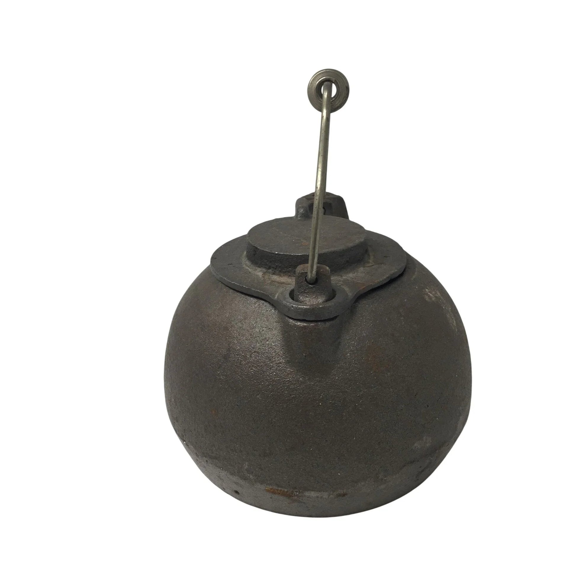 Vintage Cast Iron Teapot/Tea Kettle with Swivel Lid and Metal Silver Handle - A+ Stuff - Coffee Servers & Tea Pots - A+ Stuff
