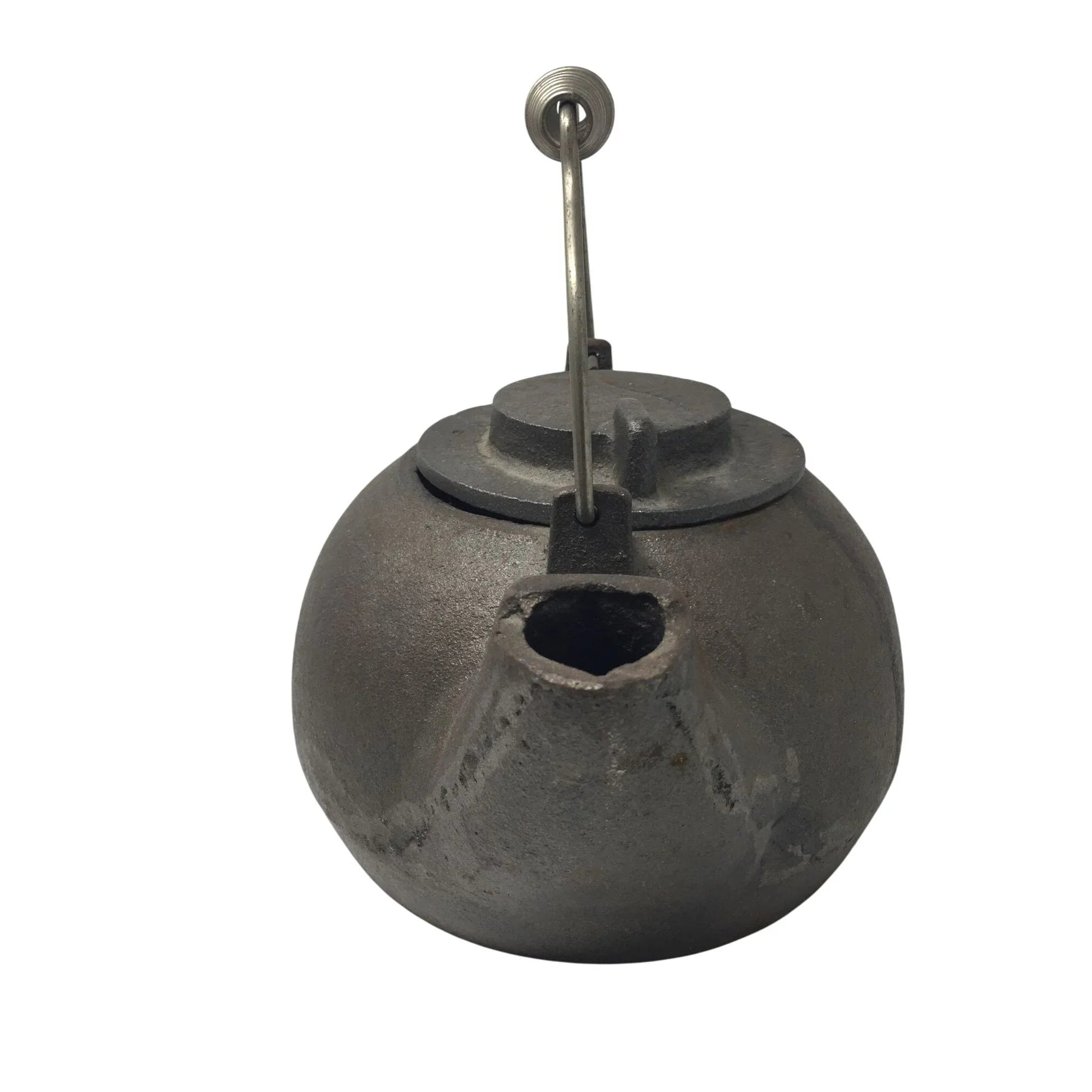 Vintage Cast Iron Teapot/Tea Kettle with Swivel Lid and Metal Silver Handle - A+ Stuff - Coffee Servers & Tea Pots - A+ Stuff