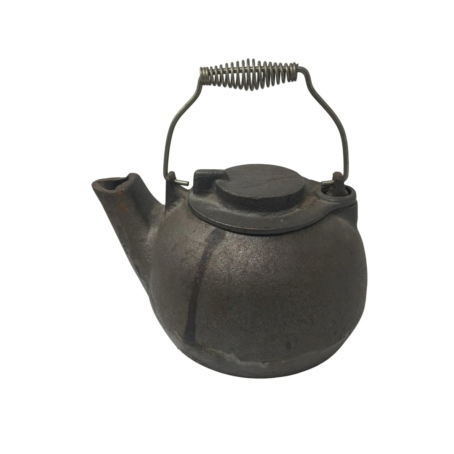 Vintage Cast Iron Teapot/Tea Kettle with Swivel Lid and Metal Silver Handle - A+ Stuff - Coffee Servers & Tea Pots - A+ Stuff