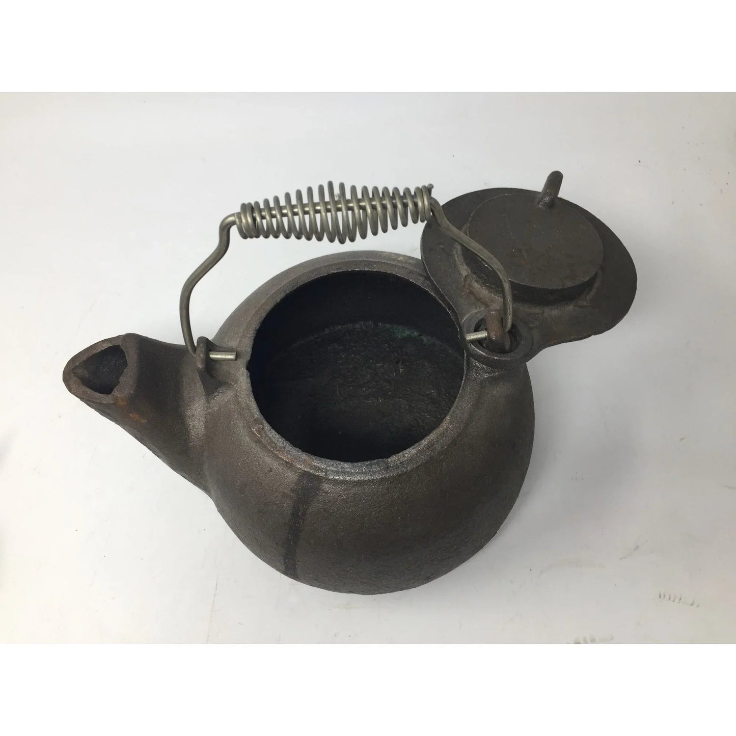 Vintage Cast Iron Teapot/Tea Kettle with Swivel Lid and Metal Silver Handle - A+ Stuff - Coffee Servers & Tea Pots - A+ Stuff