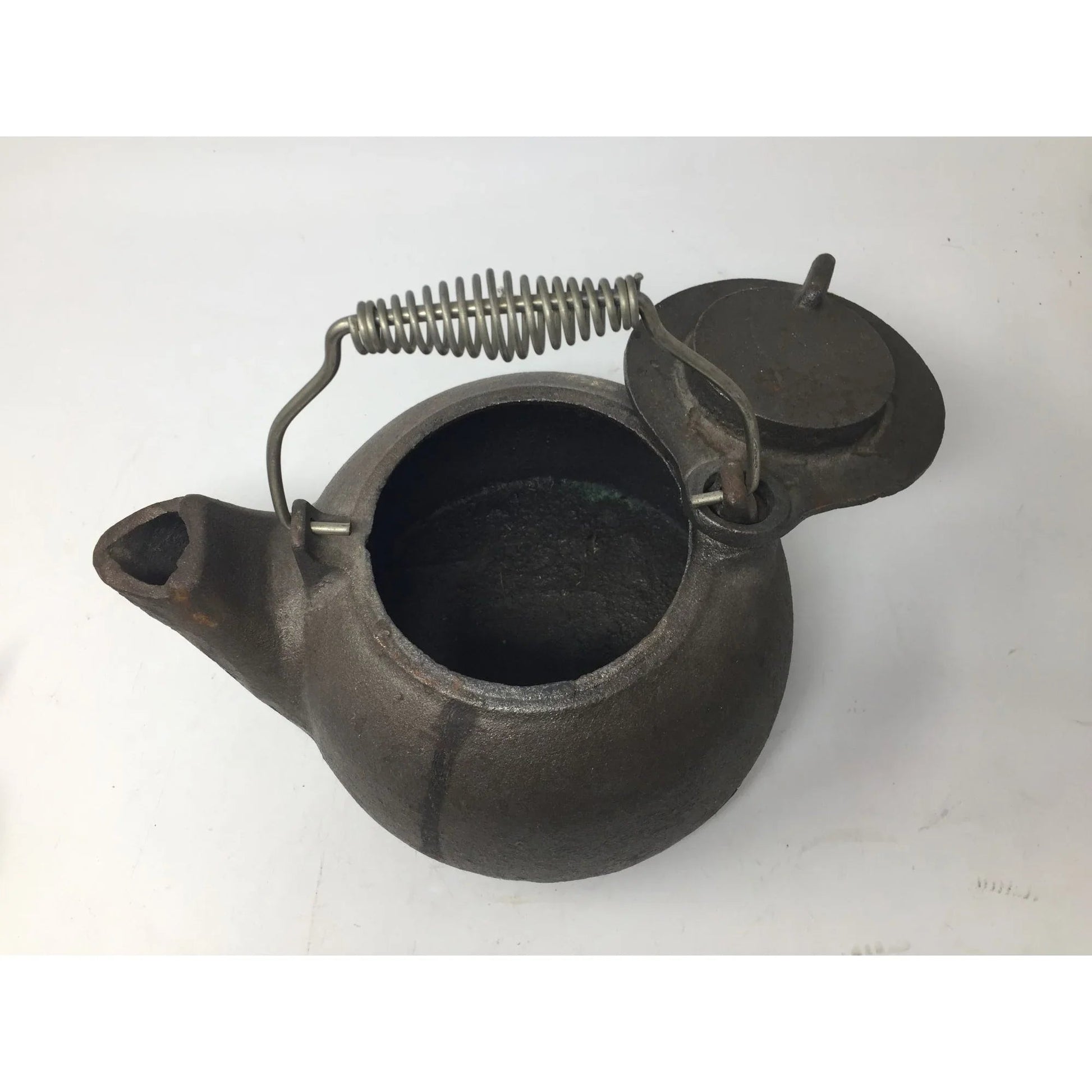 Vintage Cast Iron Teapot/Tea Kettle with Swivel Lid and Metal Silver Handle - A+ Stuff - Coffee Servers & Tea Pots - A+ Stuff