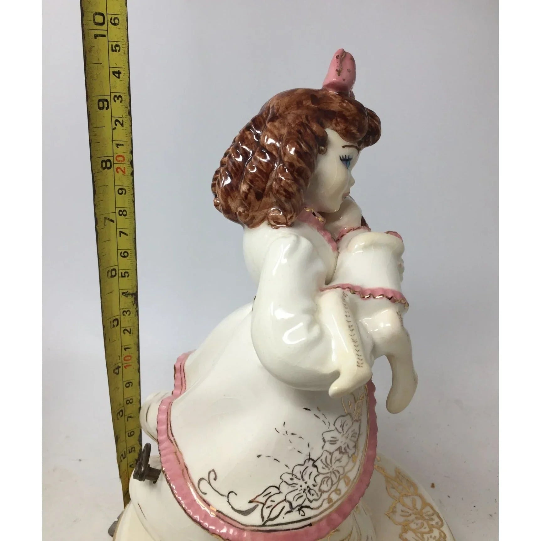 Vintage Ceramic Girl Dancing with Baby Music Box - A+ Stuff - Collectibles - A+ Stuff