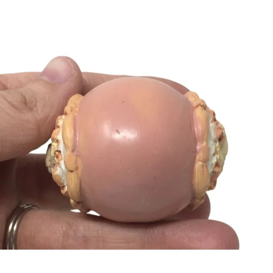 Vintage Ceramic Hand Painted Pink Easter Egg with flowers - A+ Stuff - Seasonal & Holiday Decorations - A+ Stuff