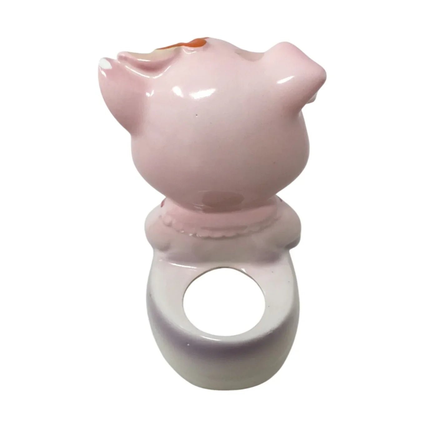 Vintage Ceramic Pink Pig Figurine with Planter/Vase attached to the back - A+ Stuff - Vaes or Planter - A+ Stuff