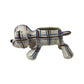 Vintage Ceramic Plaid Puppy Dog Planter/Pot - A+ Stuff - Vaes or Planter - A+ Stuff