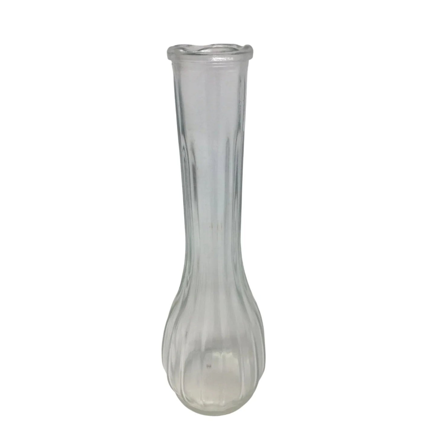 Vintage CFG Vertically Ribbed Clear Glass Bud Vase - A+ Stuff - Vase or Holder - A+ Stuff