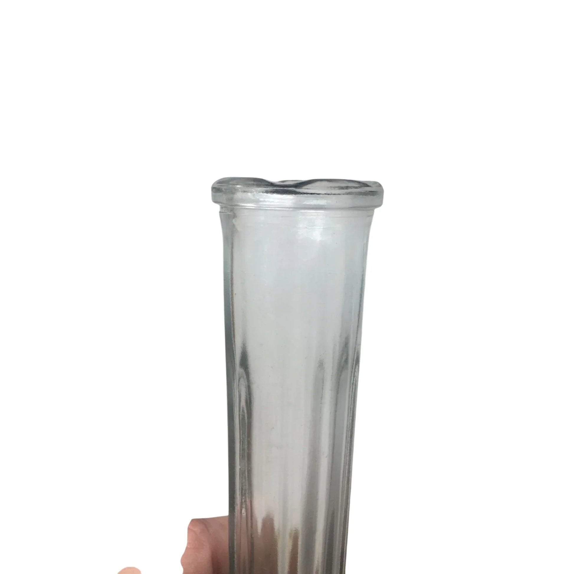 Vintage CFG Vertically Ribbed Clear Glass Bud Vase - A+ Stuff - Vase or Holder - A+ Stuff