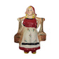 Vintage Chalkware Wall Plaque Dutch Girl in Red/White with Water Carriers - A+ Stuff - Home Decor Decals - A+ Stuff