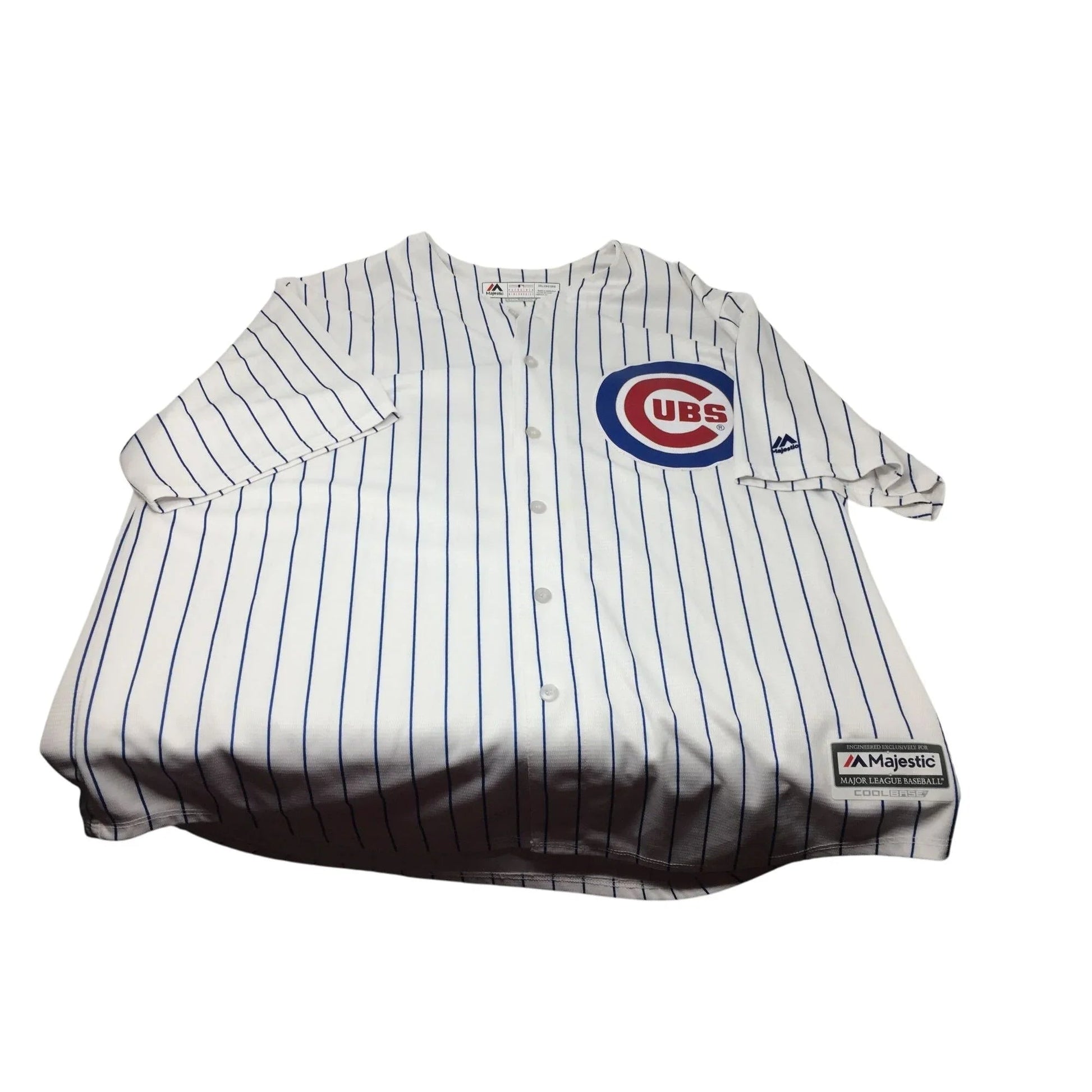 Vintage Chicago Cubs Kris Bryant 17 White and Blue Striped Button Jersey Size 2XL - majestic - Shirts & Tops - A+ Stuff