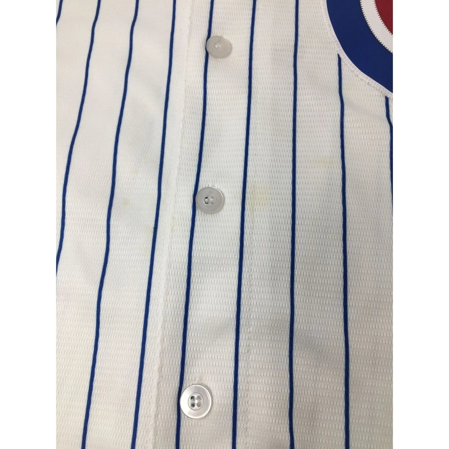 Vintage Chicago Cubs Kris Bryant 17 White and Blue Striped Button Jersey Size 2XL - majestic - Shirts & Tops - A+ Stuff