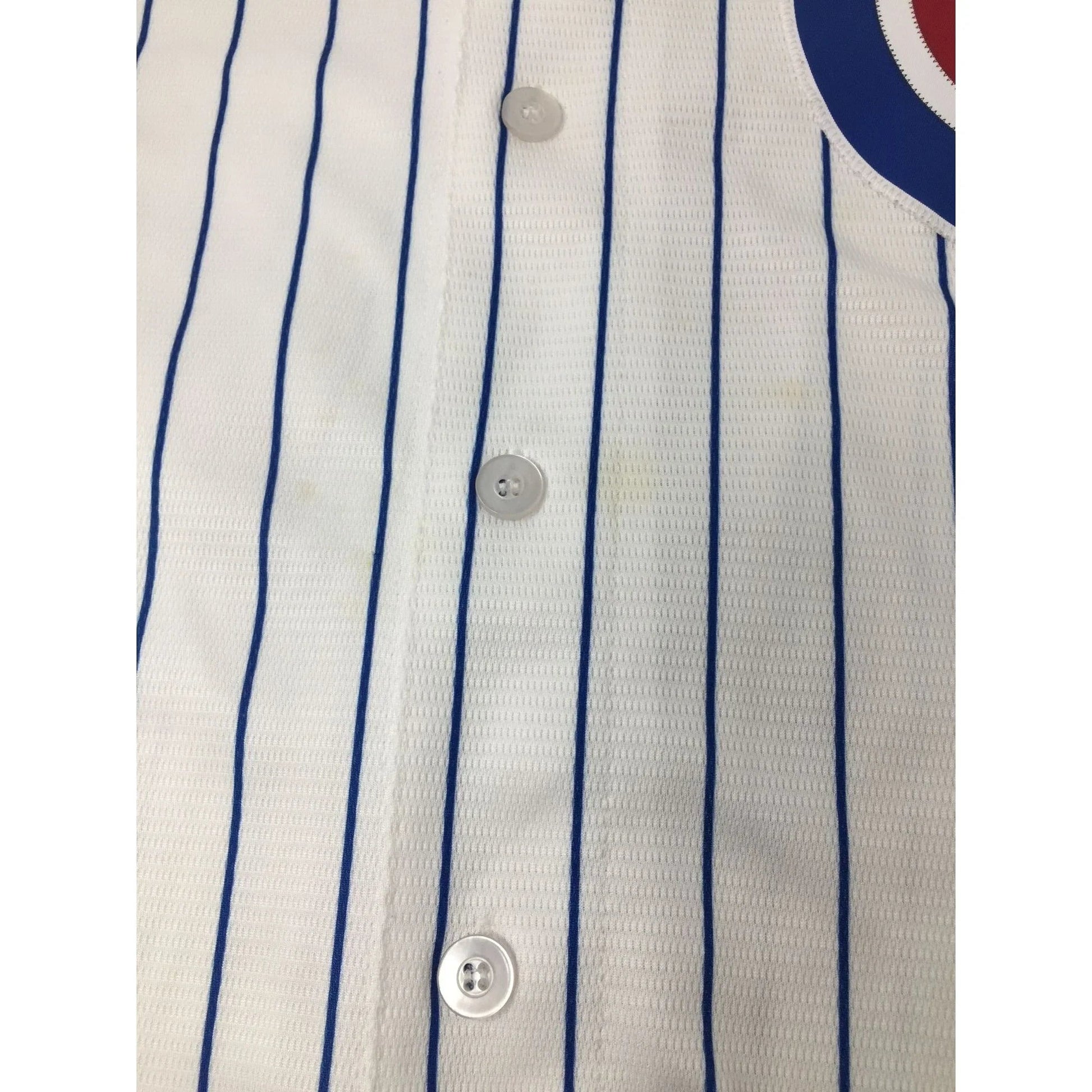 Vintage Chicago Cubs Kris Bryant 17 White and Blue Striped Button Jersey Size 2XL - majestic - Shirts & Tops - A+ Stuff