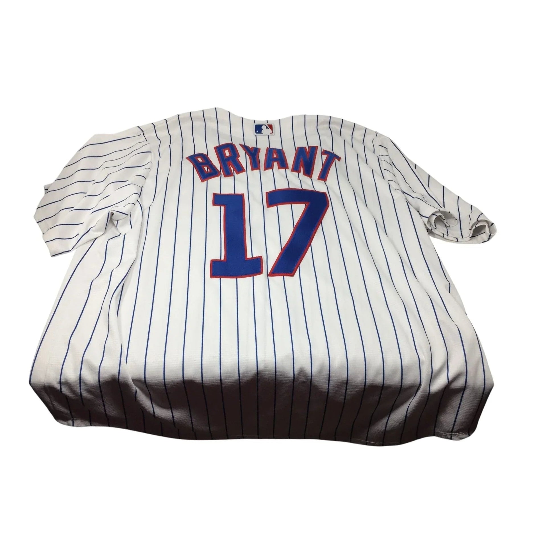 Vintage Chicago Cubs Kris Bryant 17 White and Blue Striped Button Jersey Size 2XL - majestic - Shirts & Tops - A+ Stuff