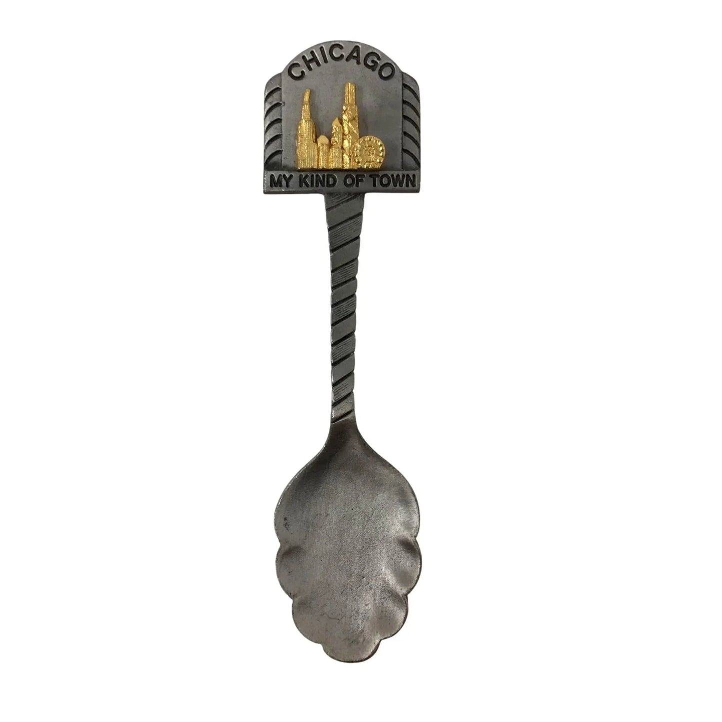 Vintage Chicago Pewter Souvenir Spoon - Unbranded - A+ Stuff