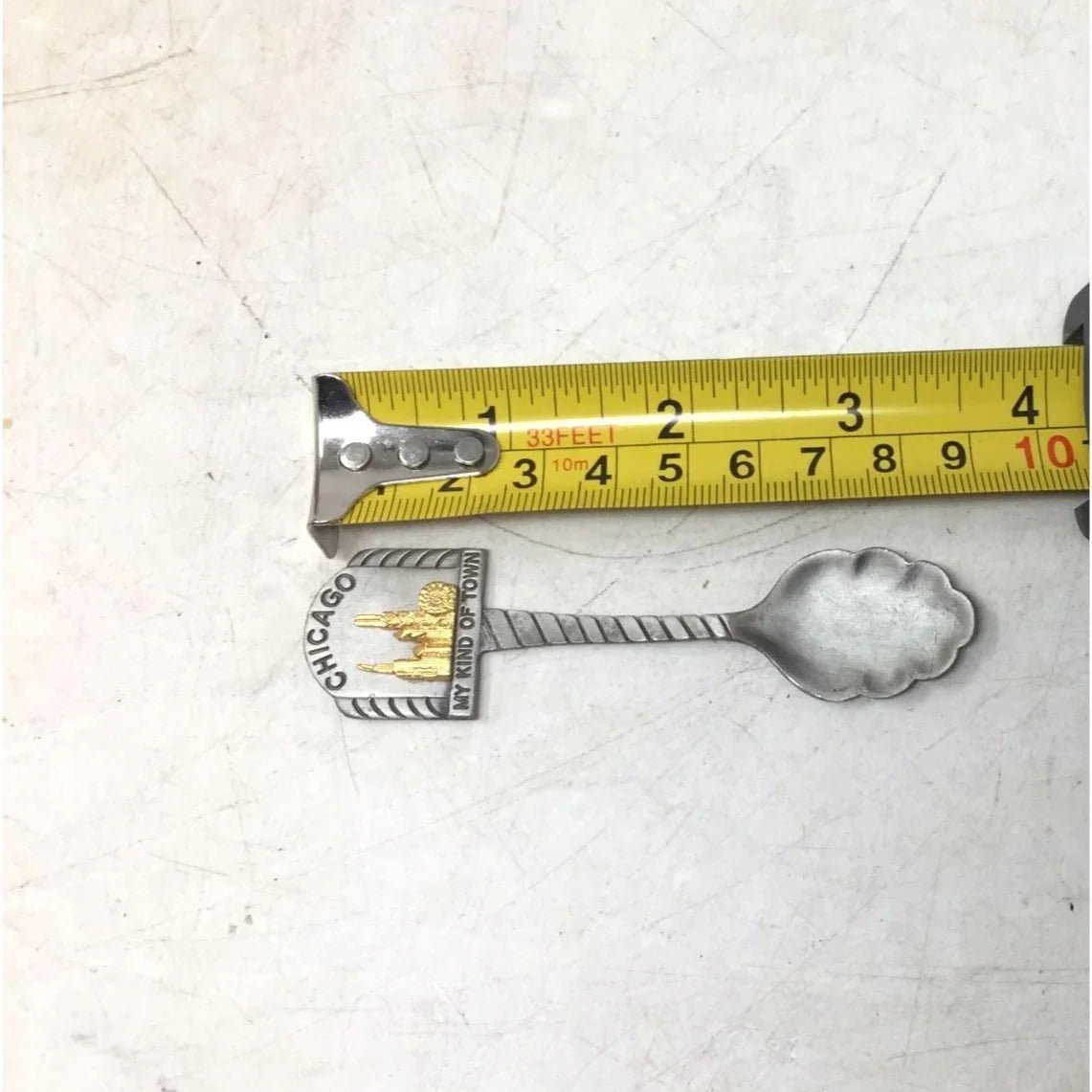 Vintage Chicago Pewter Souvenir Spoon - Unbranded - A+ Stuff