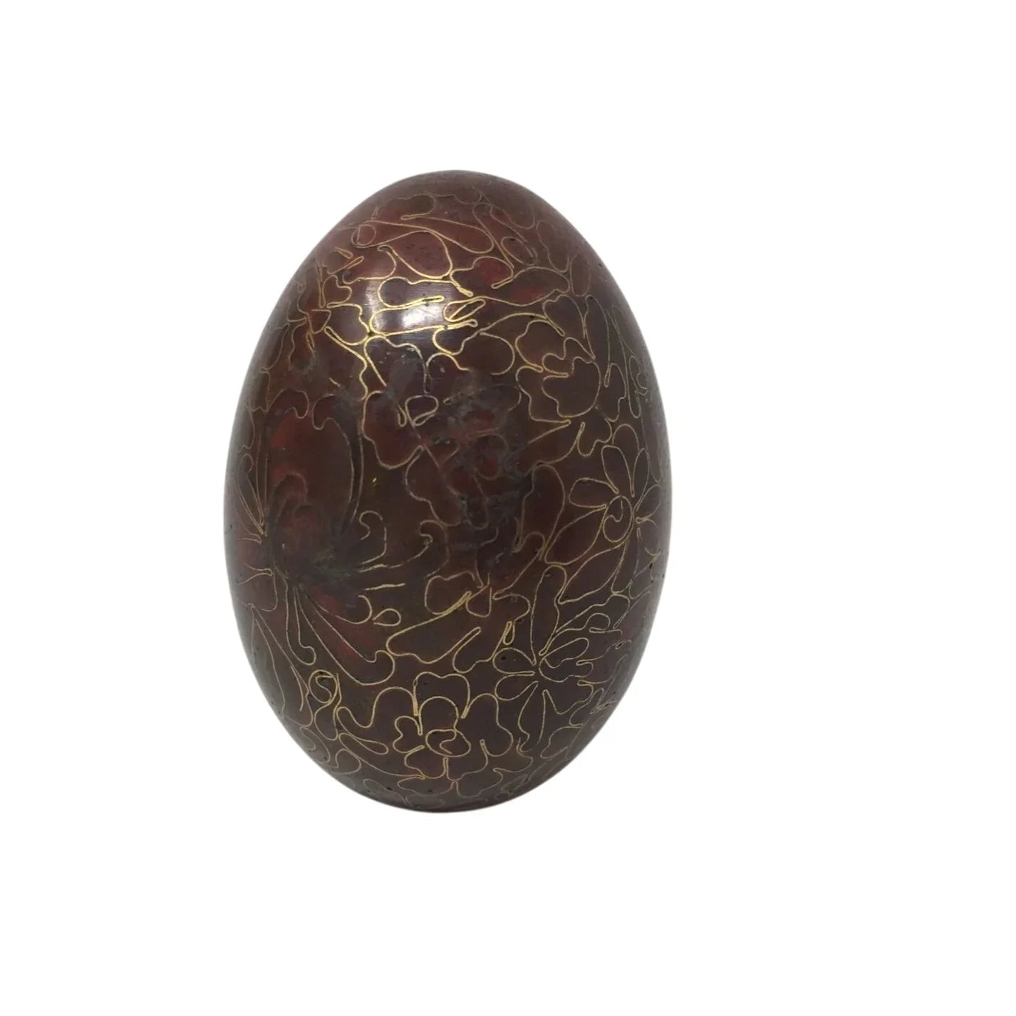 Vintage Chinese Cloisonne Egg with Flowers on it - A+ Stuff - Seasonal & Holiday Decorations - A+ Stuff