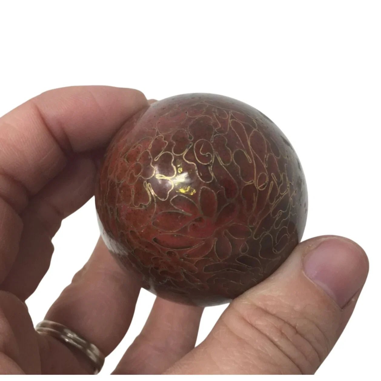 Vintage Chinese Cloisonne Egg with Flowers on it - A+ Stuff - Seasonal & Holiday Decorations - A+ Stuff