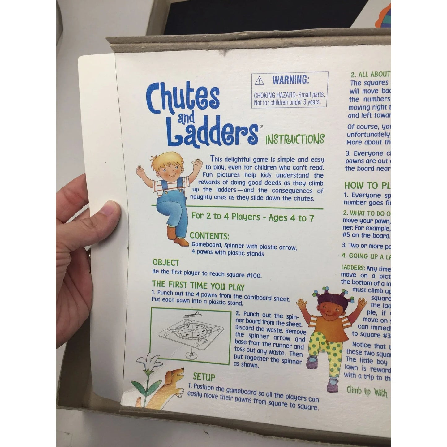 Vintage Chutes and Ladders MILTON BRADLEY Company Board Game (Incomplete) - A+ Stuff