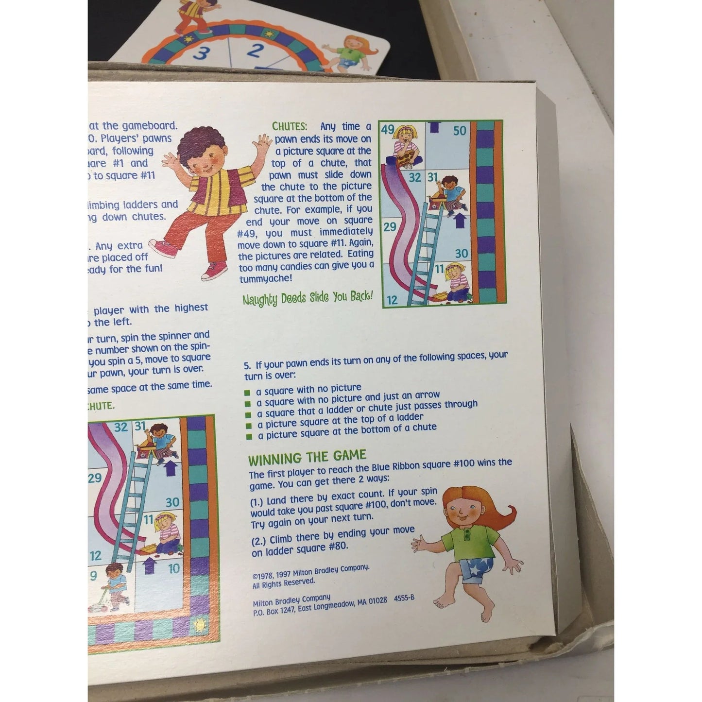 Vintage Chutes and Ladders MILTON BRADLEY Company Board Game (Incomplete) - A+ Stuff