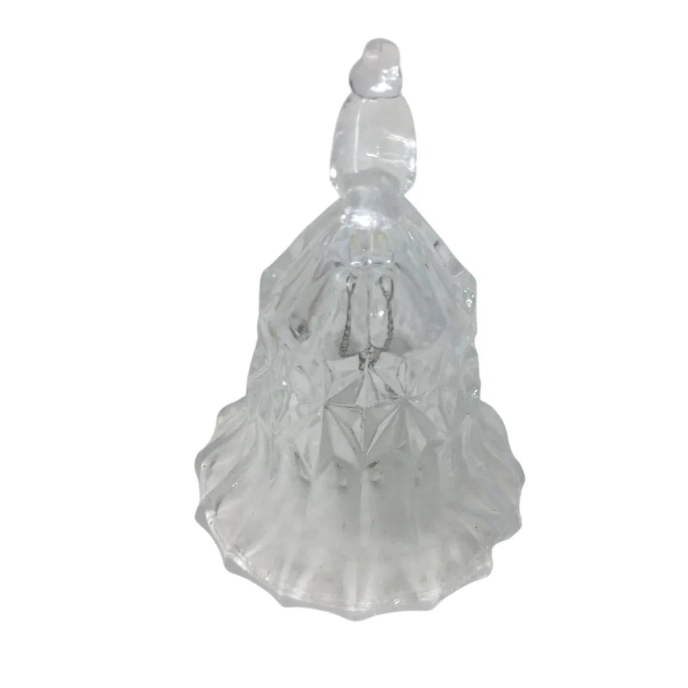 Vintage Clear Crystal Cut Glass Hand Bell with Bird on Top - A+ Stuff - Collectibles - A+ Stuff