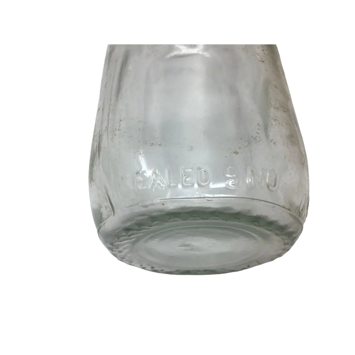 Vintage Clear Glass 1 Quart Milk Jug/Bottle (25 78 on the bottom) - A+ Stuff