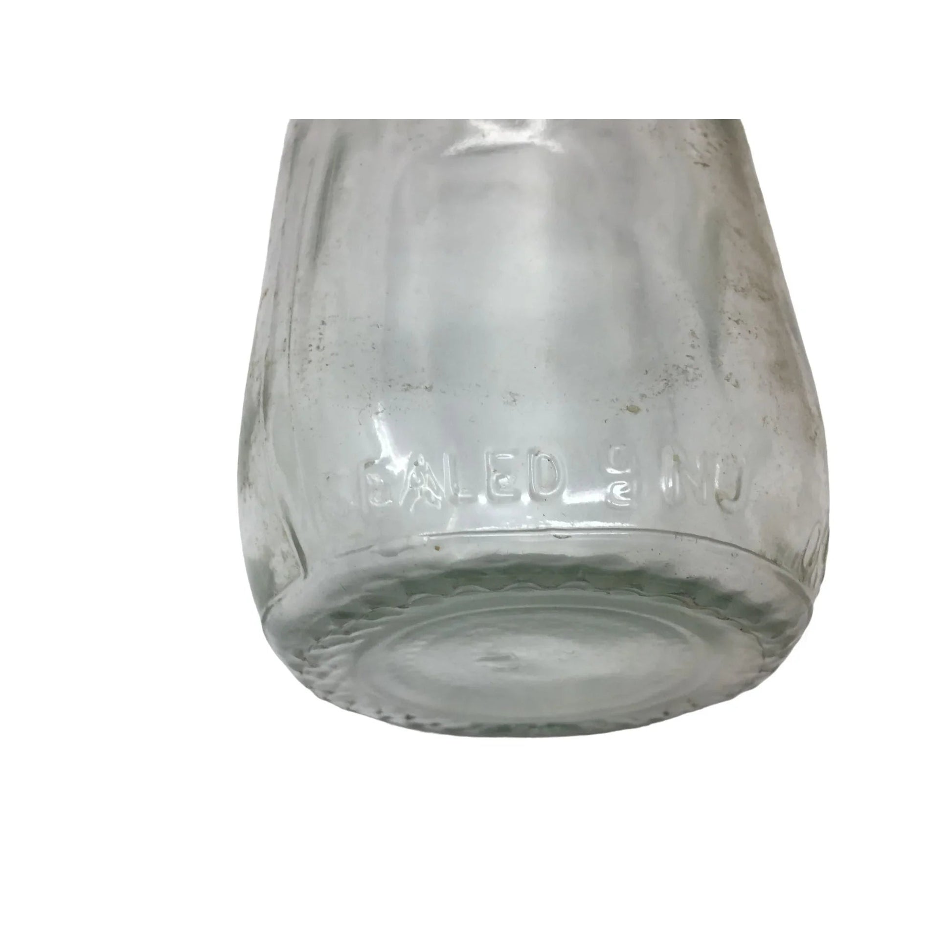 Vintage Clear Glass 1 Quart Milk Jug/Bottle (25 78 on the bottom) - A+ Stuff
