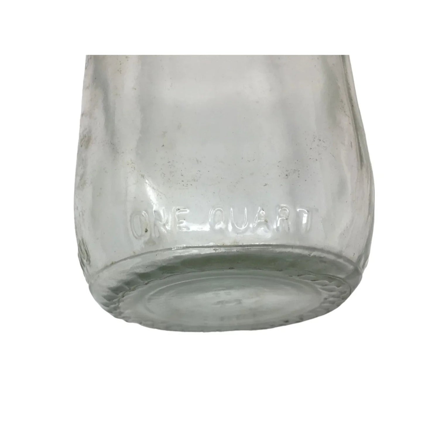 Vintage Clear Glass 1 Quart Milk Jug/Bottle (25 78 on the bottom) - A+ Stuff