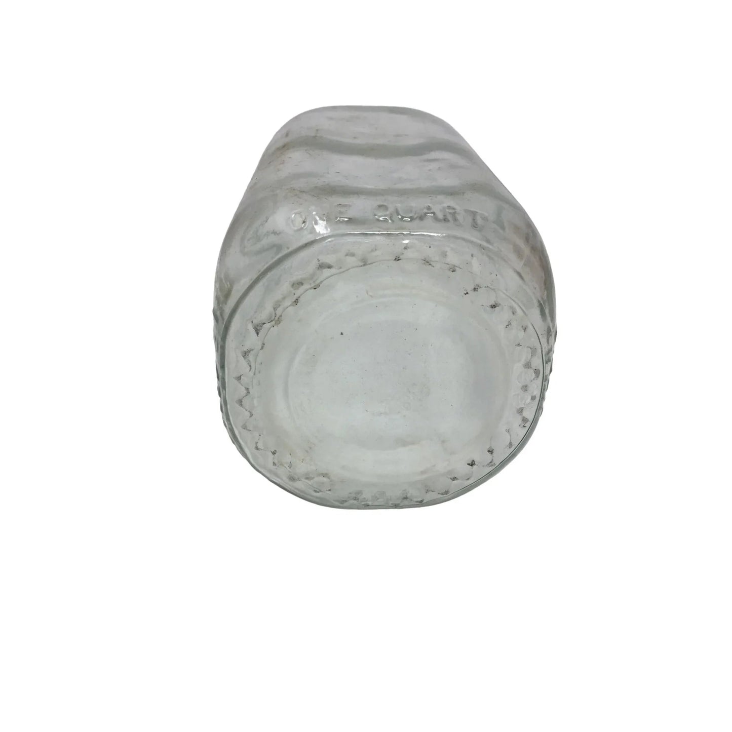 Vintage Clear Glass 1 Quart Milk Jug/Bottle (25 78 on the bottom) - A+ Stuff