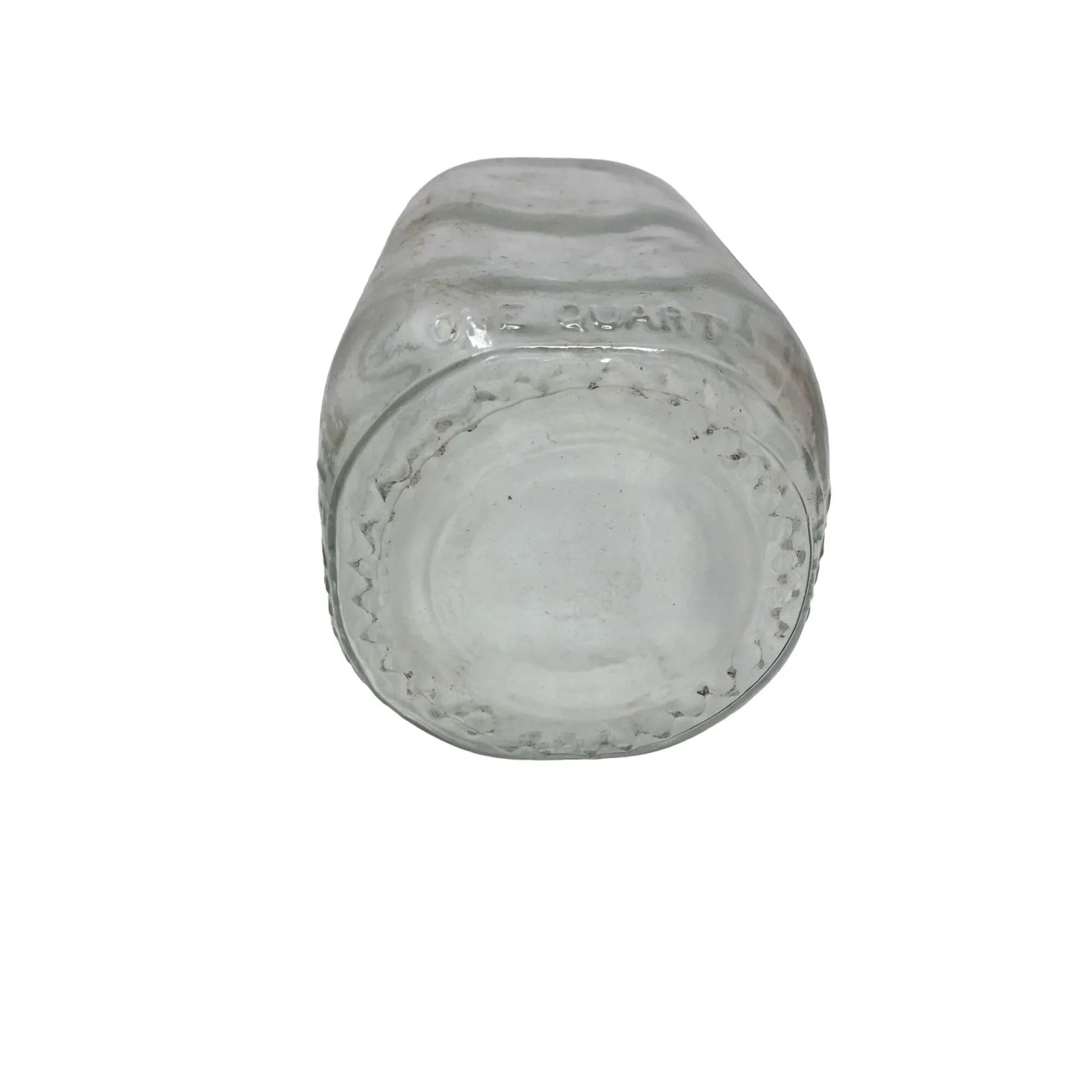 Vintage Clear Glass 1 Quart Milk Jug/Bottle (25 78 on the bottom) - A+ Stuff