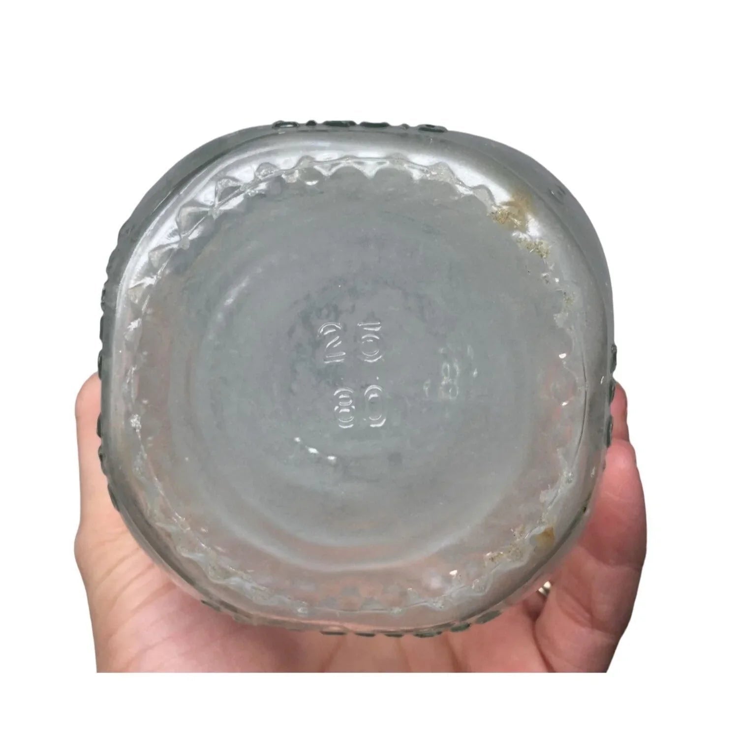 Vintage Clear Glass 1 Quart Milk Jug/Bottle (25 80 on the bottom) - unbranded - Milk Jar - A+ Stuff