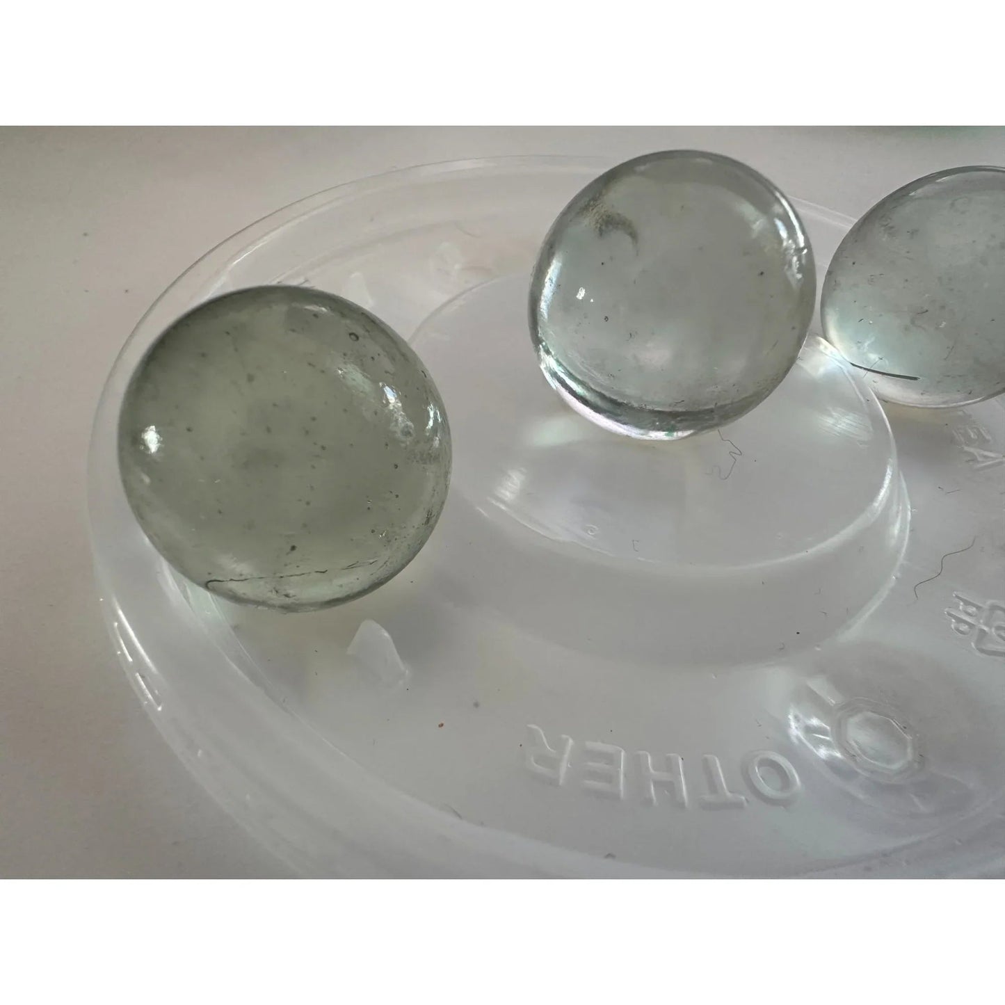 Vintage Clear Glass Shooter Marbles (3) - A+ Stuff - Collectibles - A+ Stuff