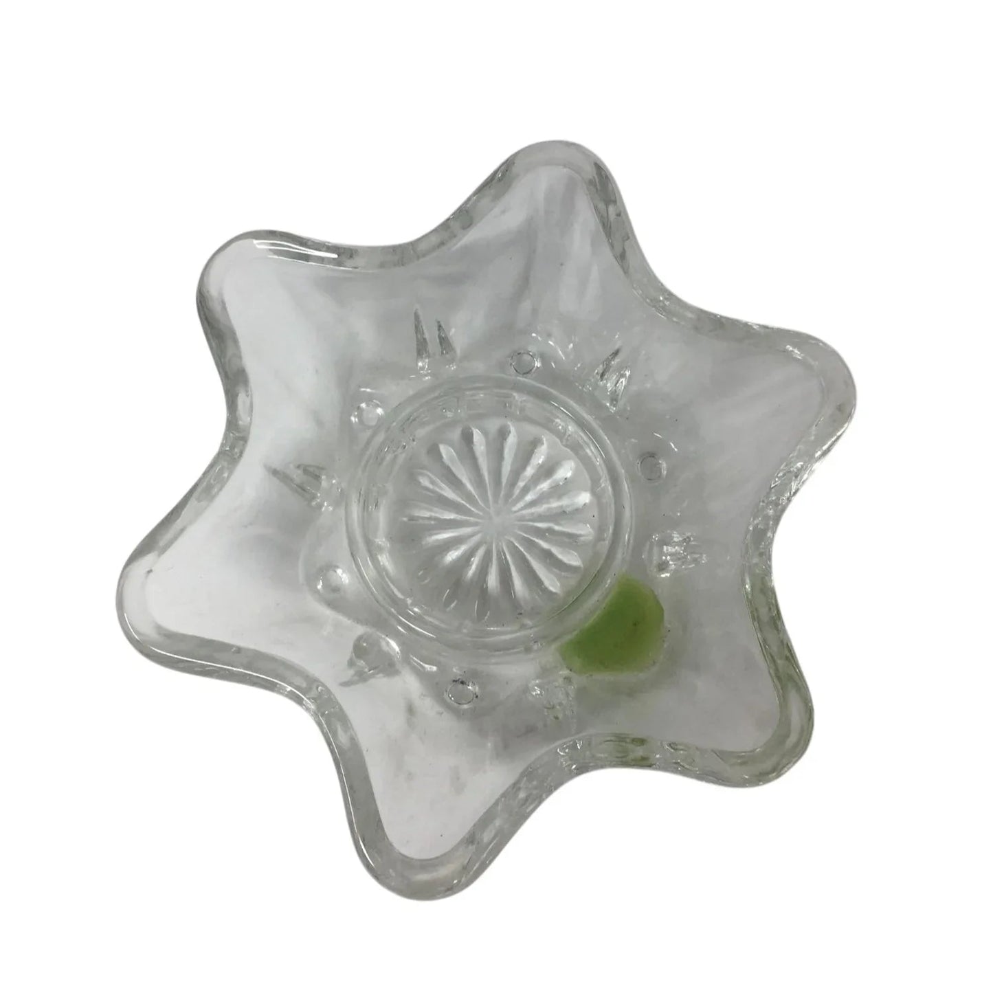 Vintage Clear Glass Star Taper Candlestick Holder - A+ Stuff - Candle Holders - A+ Stuff