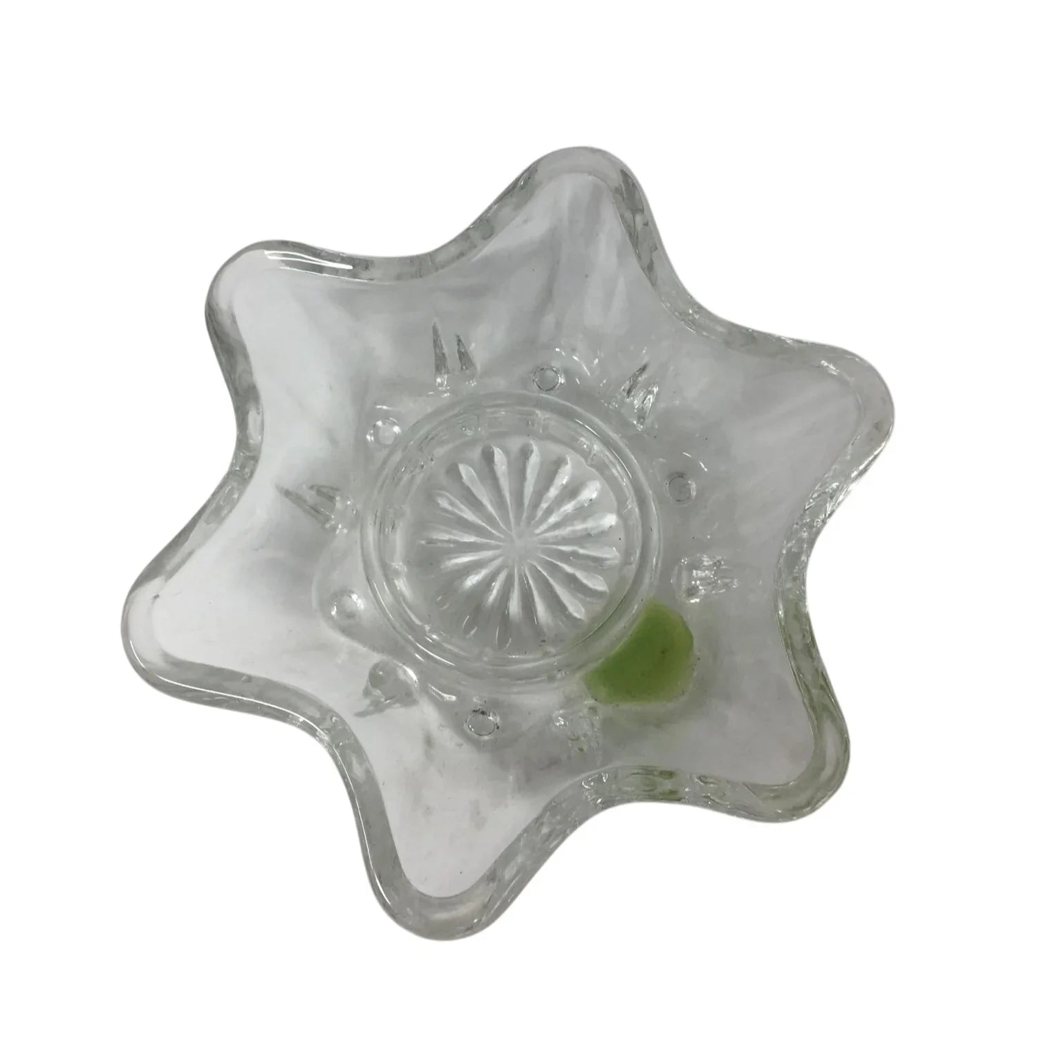 Vintage Clear Glass Star Taper Candlestick Holder - A+ Stuff - Candle Holders - A+ Stuff