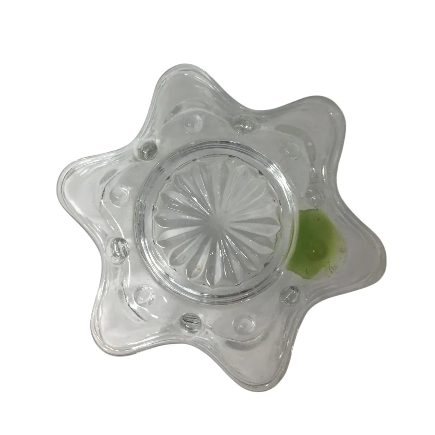 Vintage Clear Glass Star Taper Candlestick Holder - A+ Stuff - Candle Holders - A+ Stuff