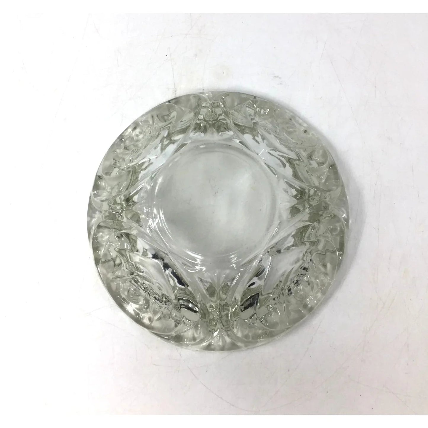 Vintage Clear Pressed Glass Set of Two - unbranded - A+ Stuff