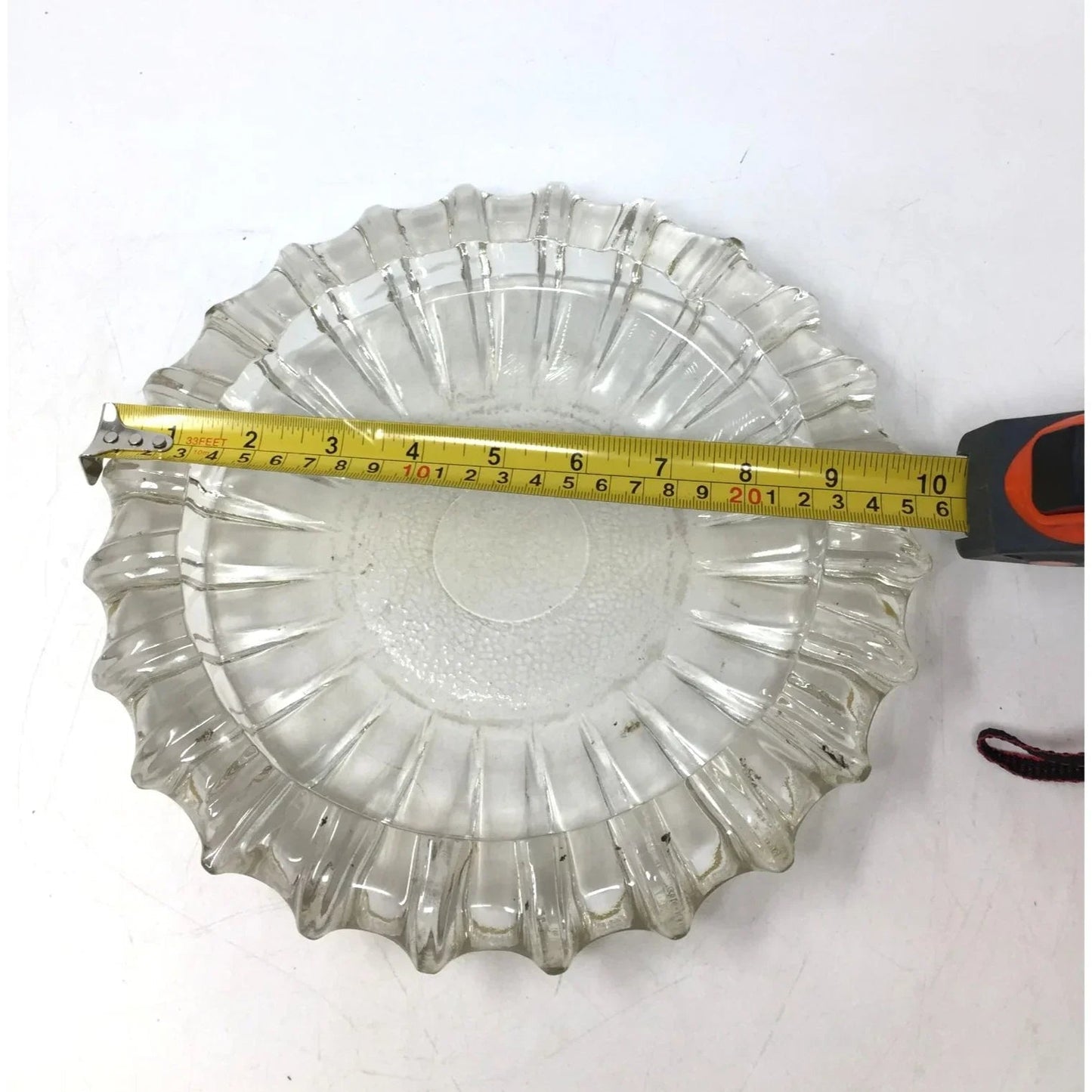 Vintage Clear Pressed Glass Set of Two - unbranded - A+ Stuff