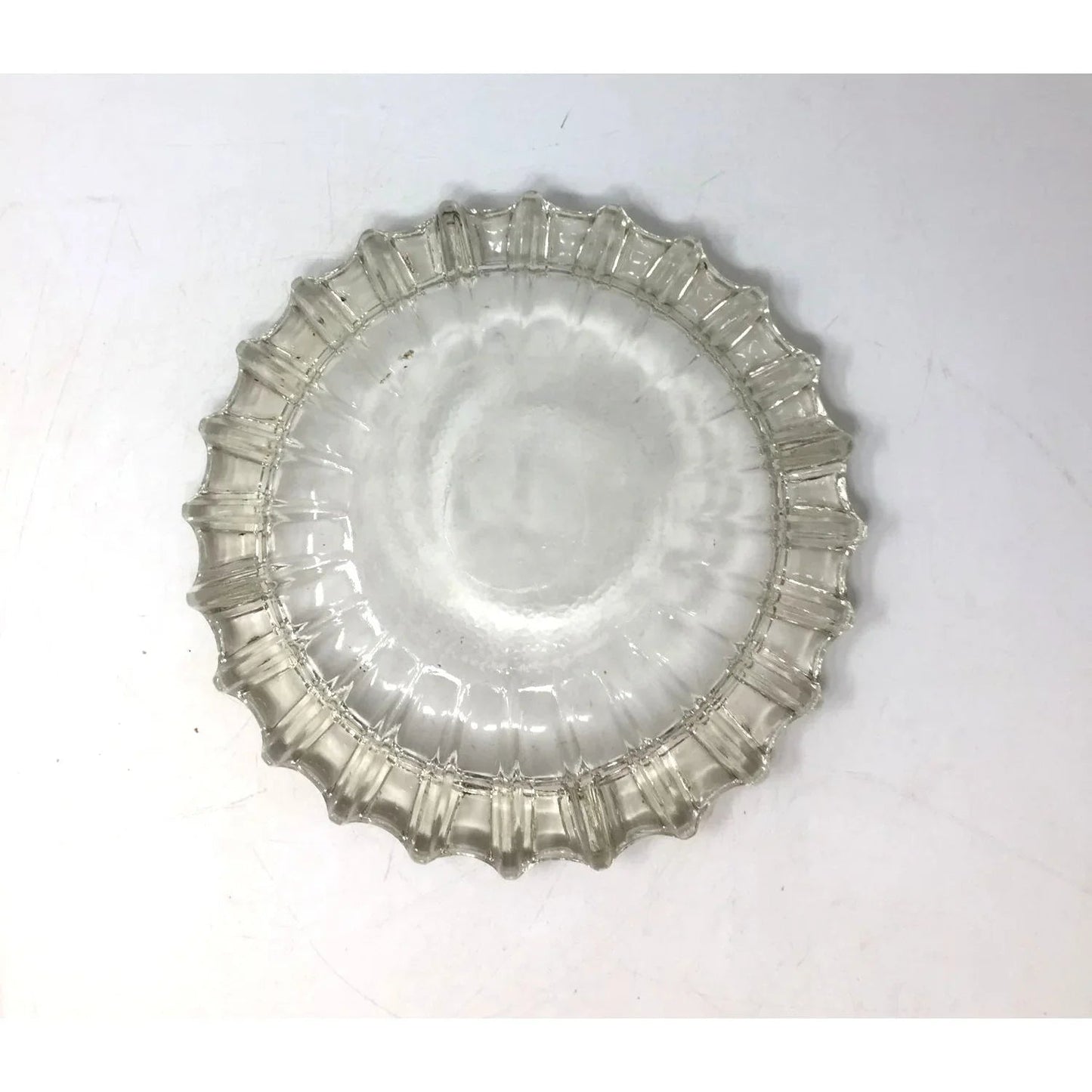 Vintage Clear Pressed Glass Set of Two - unbranded - A+ Stuff
