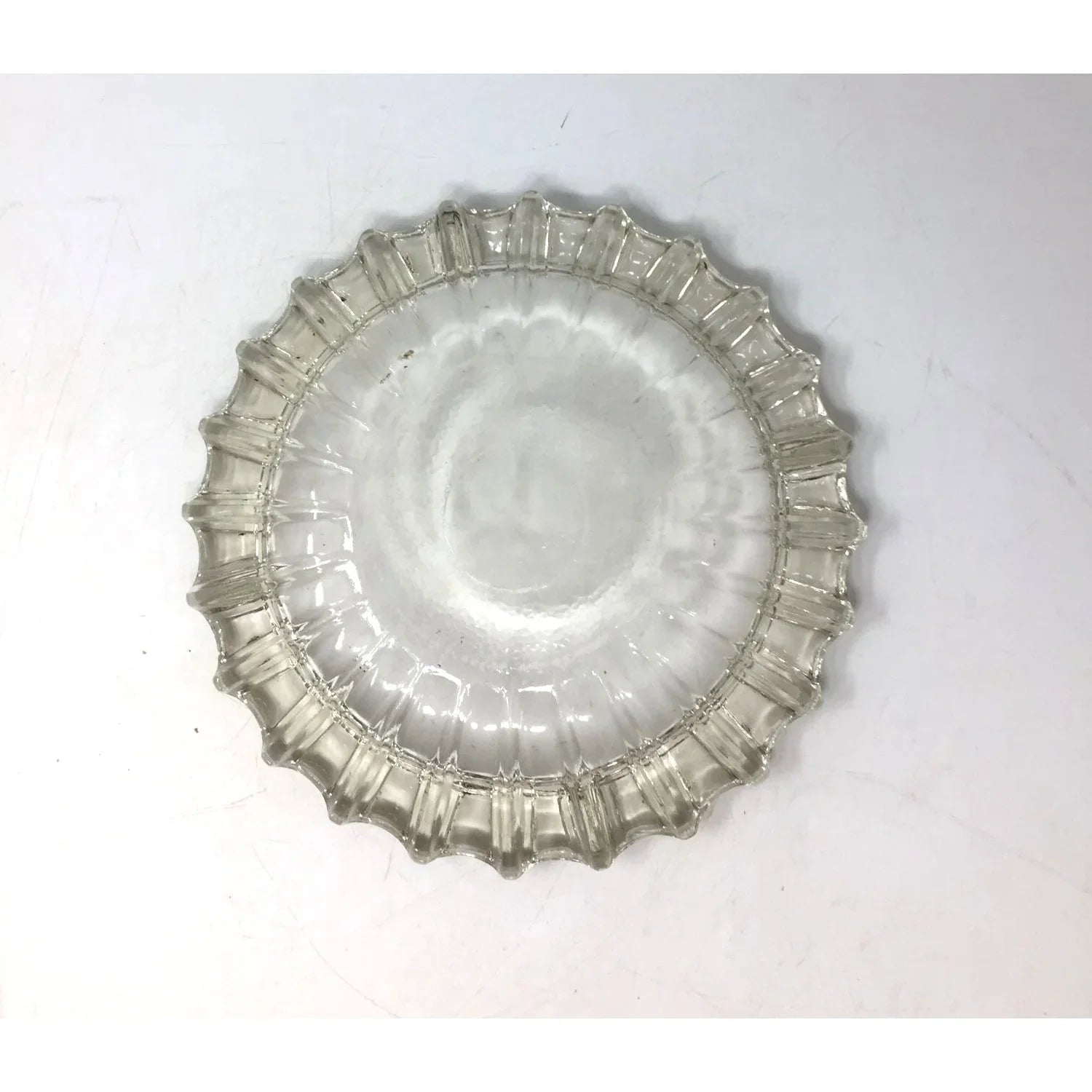 Vintage Clear Pressed Glass Set of Two - unbranded - A+ Stuff