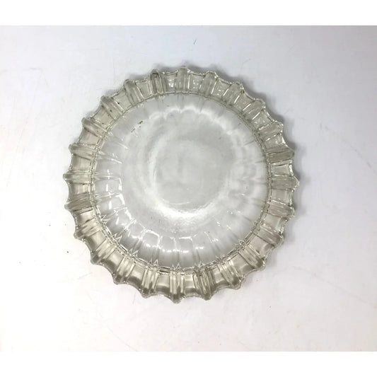 Vintage Clear Pressed Glass Set of Two - unbranded - A+ Stuff