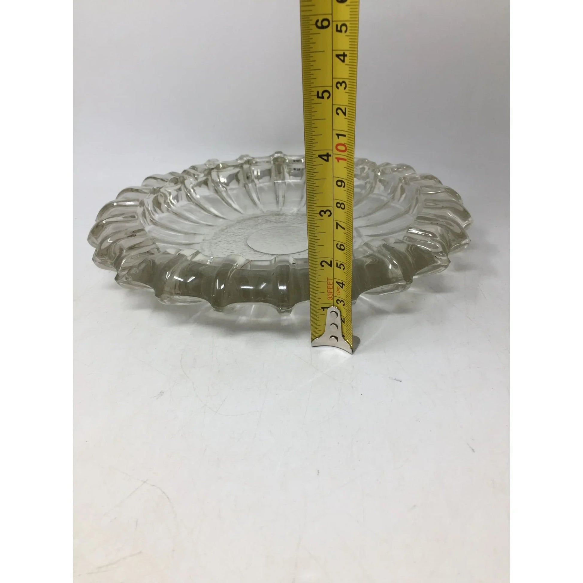 Vintage Clear Pressed Glass Set of Two - unbranded - A+ Stuff