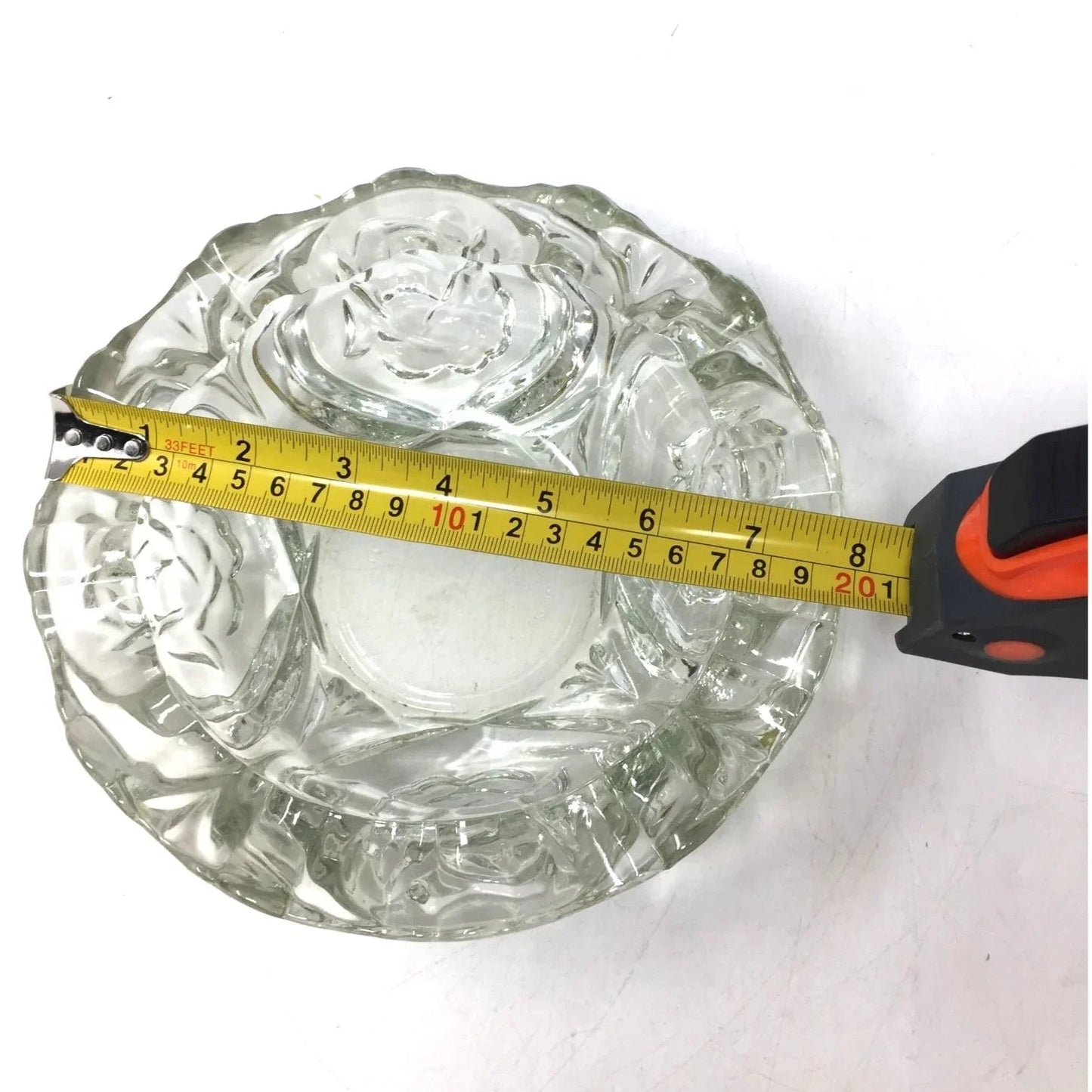 Vintage Clear Pressed Glass Set of Two - unbranded - A+ Stuff