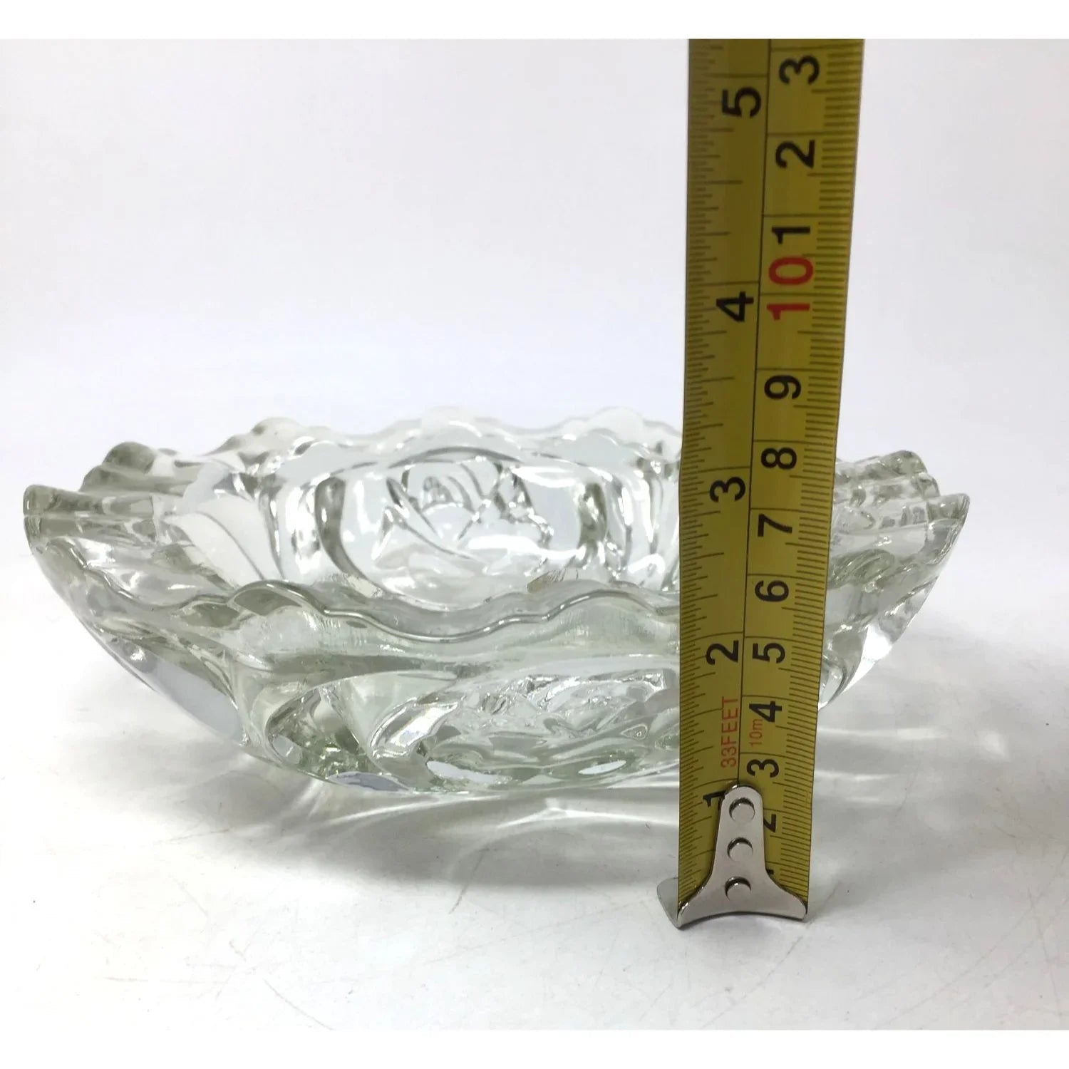 Vintage Clear Pressed Glass Set of Two - unbranded - A+ Stuff