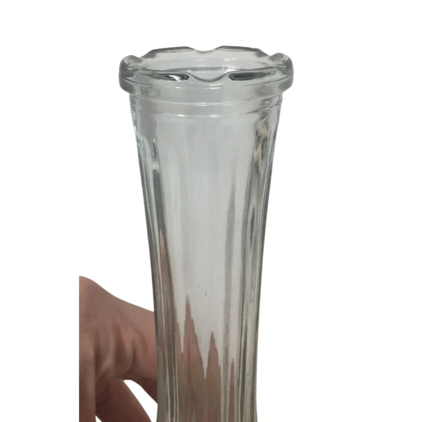 Vintage C.L.G. CO. Clear Glass Flower Vase/Bud Vase - CLG CO - Vase or Holder - A+ Stuff