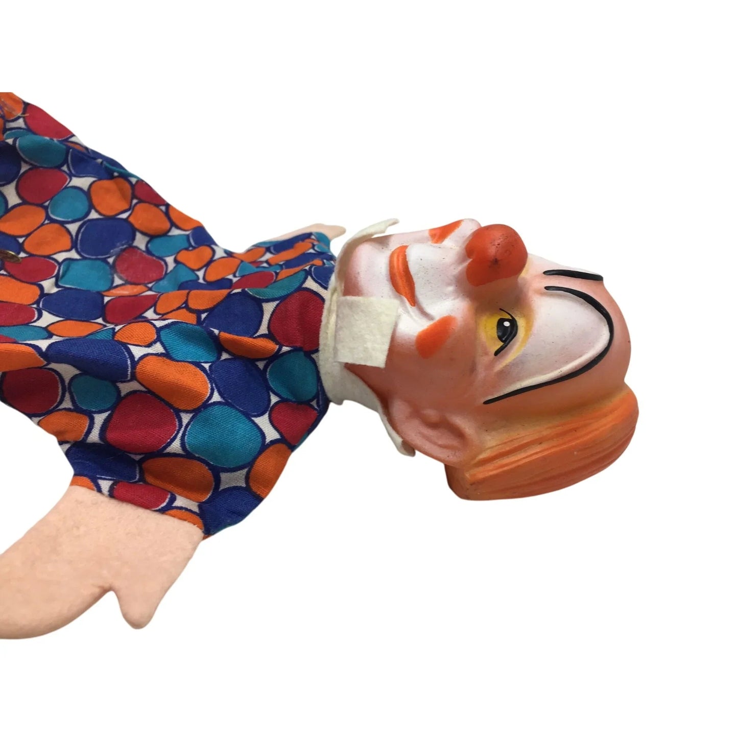Vintage Clown Hand Puppet with Rubber Head - A+ Stuff - Puppets & Marionettes - A+ Stuff
