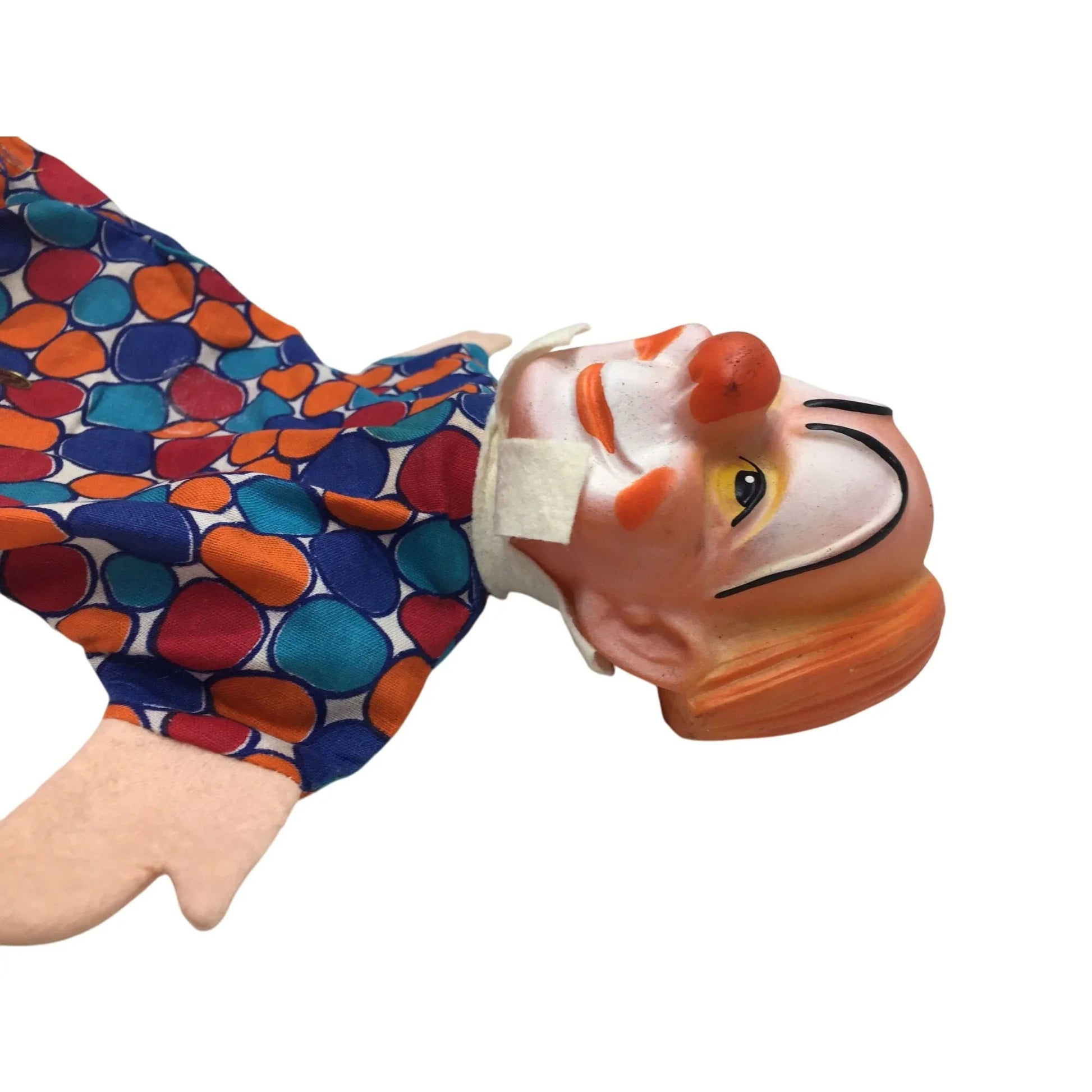 Vintage Clown Hand Puppet with Rubber Head - A+ Stuff - Puppets & Marionettes - A+ Stuff